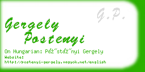 gergely postenyi business card